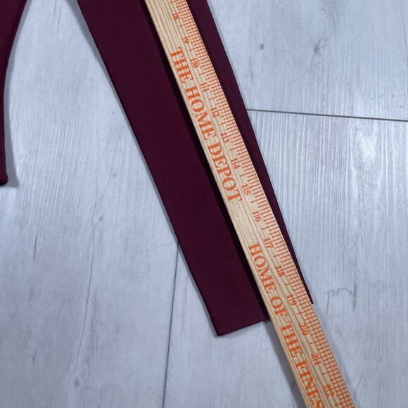 AritziaWomen's Medium Contour Deco Maroon Long Sleeve Bodysuit Off The Shoulder - Picture 8 of 10